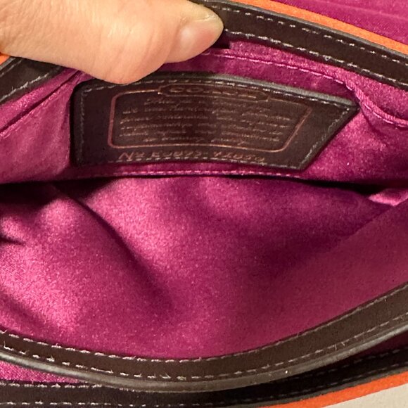 Coach Legacy Garcia Multi Color Stripe Double Clutch Wristlet - Picture 8 of 13